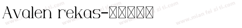 Avalen rekas字体转换